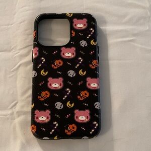 IPhone 13P Bear Patterned Black Phone Case